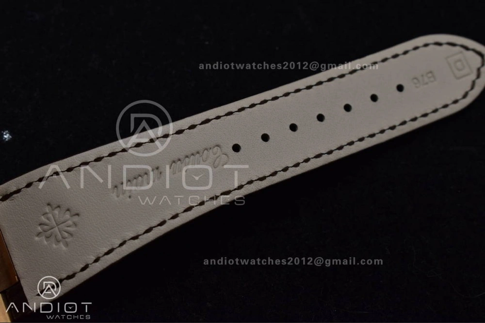 WrinkleFree Nautilus 5711 1R RG 3KF 1:1 Best Edition Brown Textured Dial on Brown Leather Strap A324 Super Clone V 381