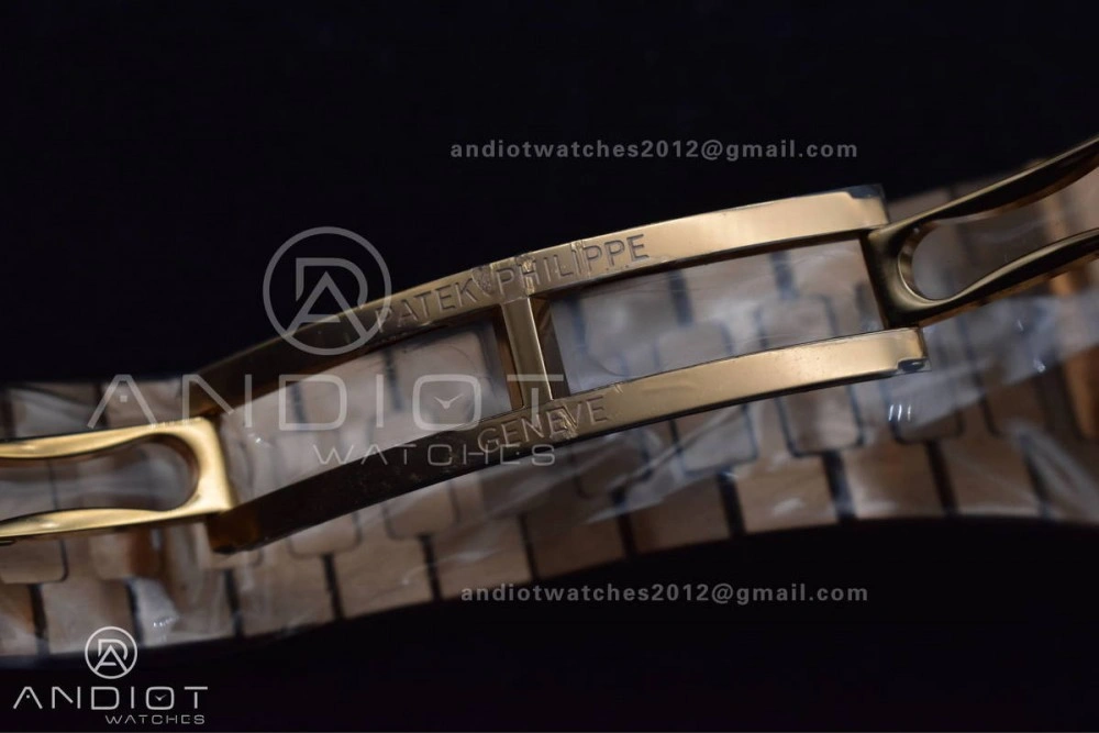 Affordable Nautilus 5711 1R RG 3KF 1:1 Best Edition Brown Textured Dial on RG Bracelet A324 Super Clone V 370