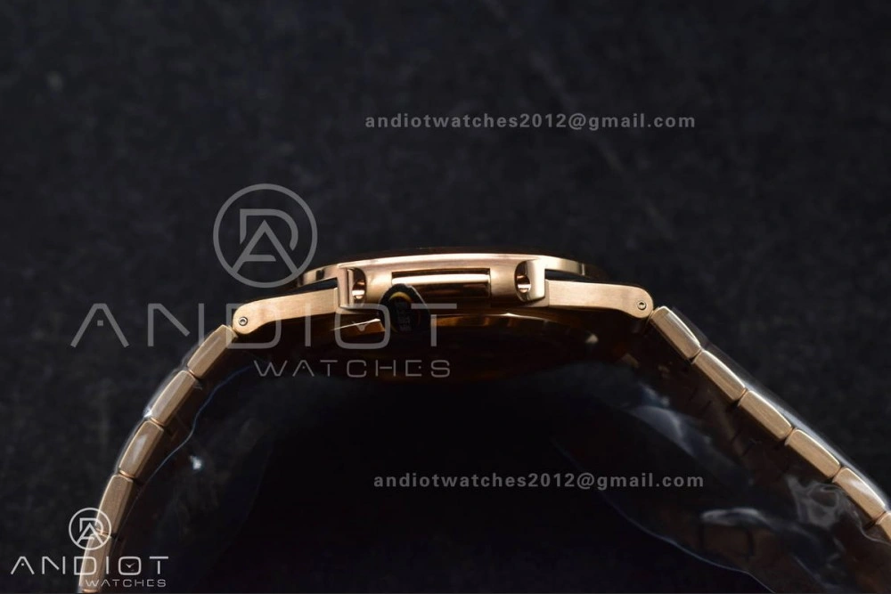 Affordable Nautilus 5711 1R RG 3KF 1:1 Best Edition Brown Textured Dial on RG Bracelet A324 Super Clone V 370