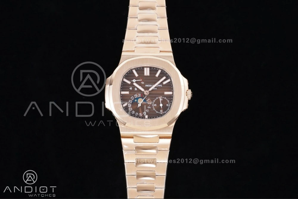 Breathable Nautilus 5712 RG PPF 1:1 Best Edition Brown Dial on RG Bracelet A240 Super Clone V 368