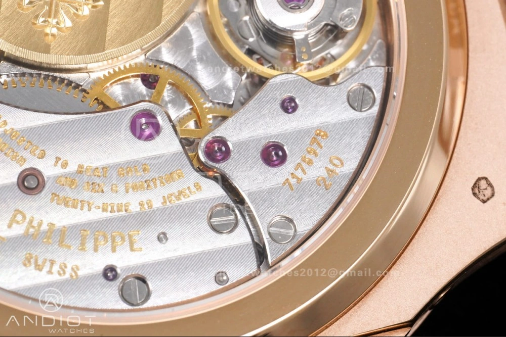 Breathable Nautilus 5712 RG PPF 1:1 Best Edition Brown Dial on RG Bracelet A240 Super Clone V 368