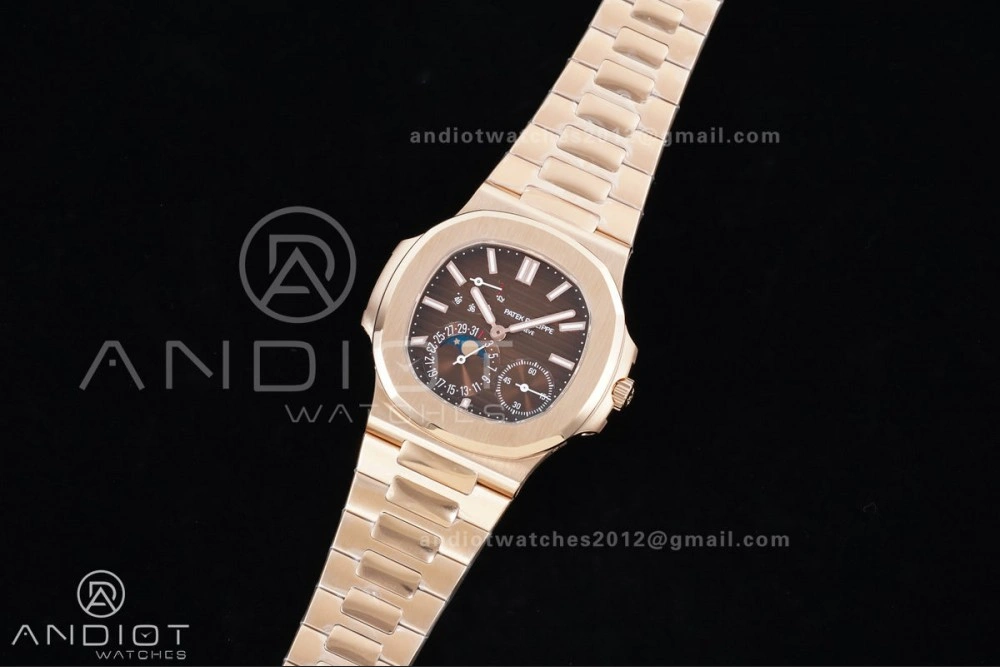 Breathable Nautilus 5712 RG PPF 1:1 Best Edition Brown Dial on RG Bracelet A240 Super Clone V 368