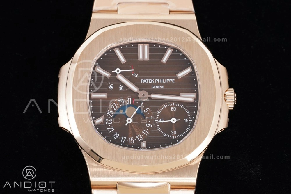 Breathable Nautilus 5712 RG PPF 1:1 Best Edition Brown Dial on RG Bracelet A240 Super Clone V 368