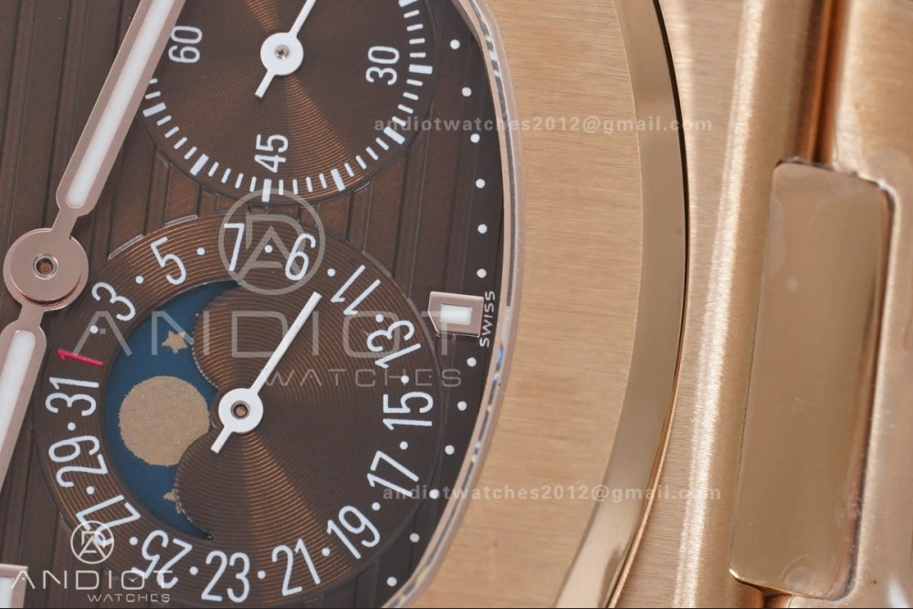 Breathable Nautilus 5712 RG PPF 1:1 Best Edition Brown Dial on RG Bracelet A240 Super Clone V 368