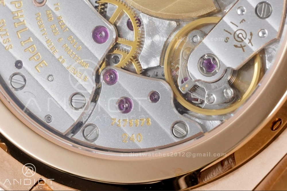 UrbanStyle Nautilus 5712 RG PPF 1:1 Best Edition Gray Dial on Brown Leather Strap A240 Super Clone V 369