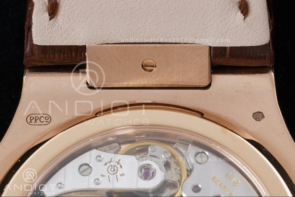 UrbanStyle Nautilus 5712 RG PPF 1:1 Best Edition Gray Dial on Brown Leather Strap A240 Super Clone V 369