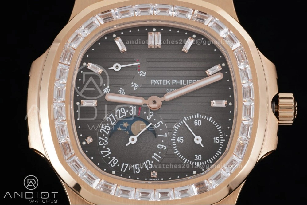 UrbanStyle Nautilus 5712 RG PPF 1:1 Best Edition Gray Dial on Brown Leather Strap A240 Super Clone V 369