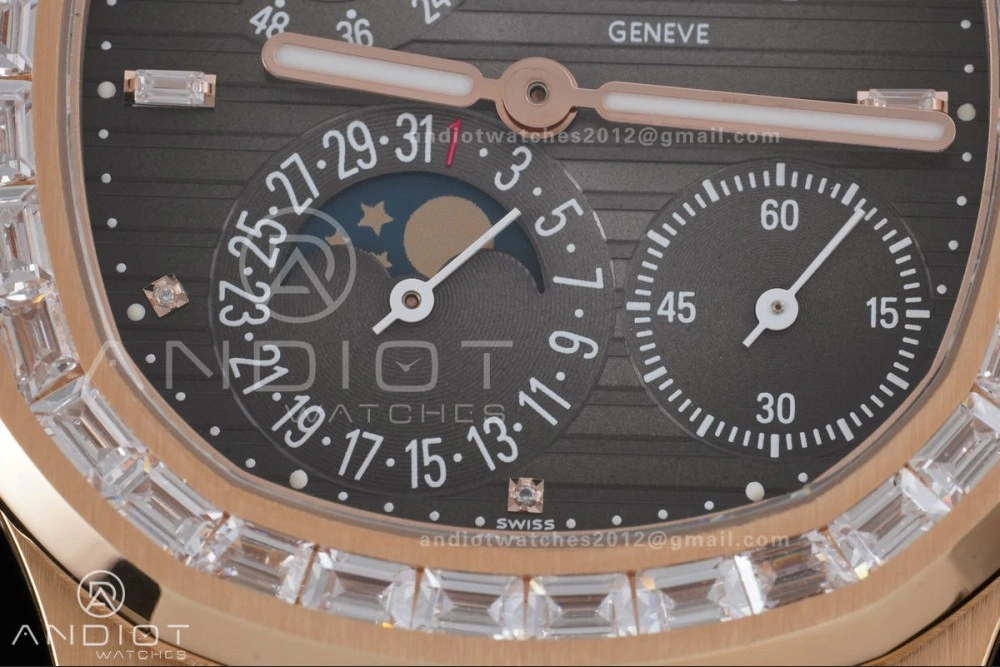 UrbanStyle Nautilus 5712 RG PPF 1:1 Best Edition Gray Dial on Brown Leather Strap A240 Super Clone V 369