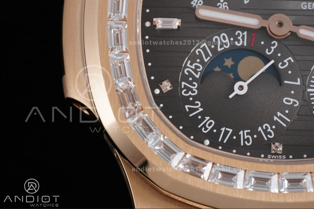 UrbanStyle Nautilus 5712 RG PPF 1:1 Best Edition Gray Dial on Brown Leather Strap A240 Super Clone V 369