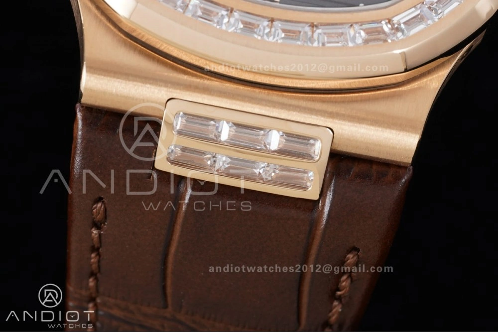 UrbanStyle Nautilus 5712 RG PPF 1:1 Best Edition Gray Dial on Brown Leather Strap A240 Super Clone V 369