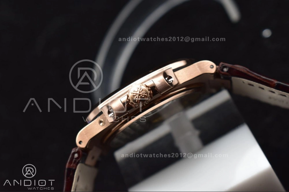 Nautilus 5712 SS RG GRF Best Edition Gray Dial on Brown Croco Strap A23J Durable 912