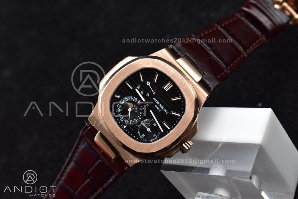 Nautilus 5712 SS RG GRF Best Edition Gray Dial on Brown Croco Strap A23J Durable 912