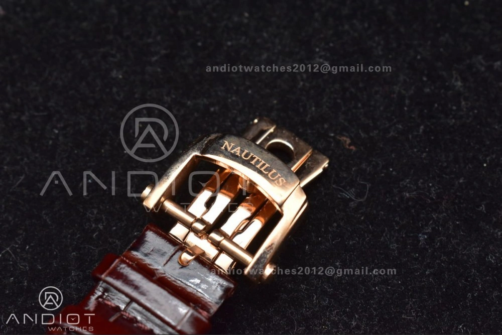 Nautilus 5712 SS RG GRF Best Edition Gray Dial on Brown Croco Strap A23J Durable 912