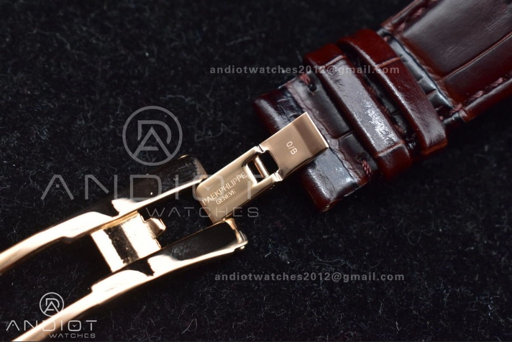 Nautilus 5712 SS RG GRF Best Edition Gray Dial on Brown Croco Strap A23J Durable 912