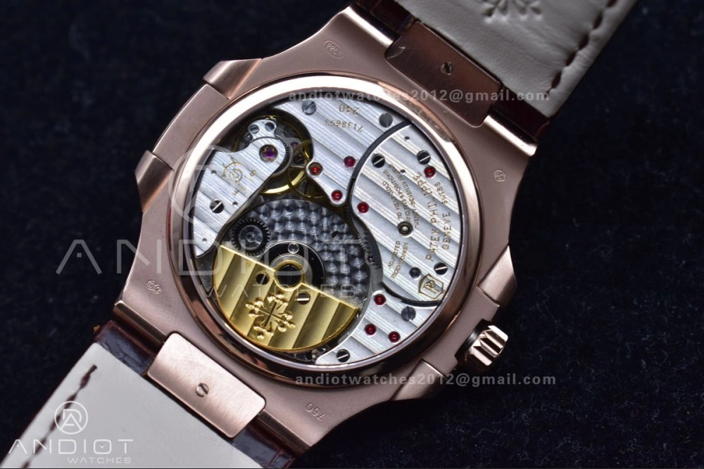 Nautilus 5712 SS RG GRF Best Edition Gray Dial on Brown Croco Strap A23J Durable 912