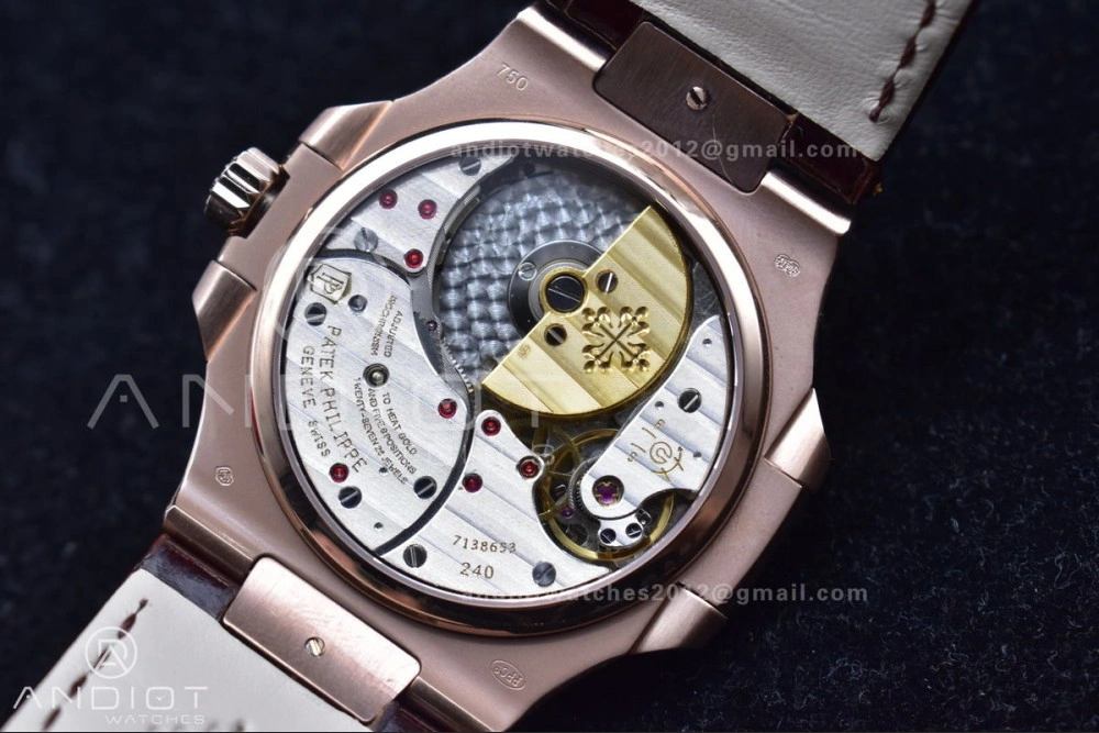 Nautilus 5712 SS RG GRF Best Edition Gray Dial on Brown Croco Strap A23J Durable 912