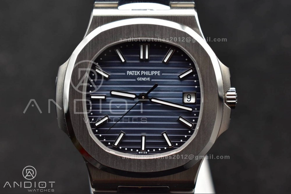 Nautilus 5811 1A 3KF 1:1 Best Edition Blue Textured Dial on SS Bracelet A330 Super Clone Functional 379
