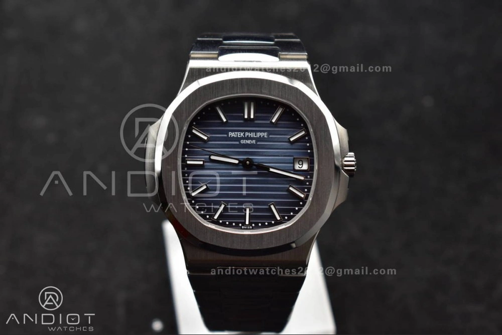 Nautilus 5811 1A 3KF 1:1 Best Edition Blue Textured Dial on SS Bracelet A330 Super Clone Functional 379