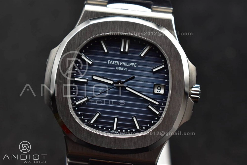 Nautilus 5811 1A 3KF 1:1 Best Edition Blue Textured Dial on SS Bracelet A330 Super Clone Functional 379