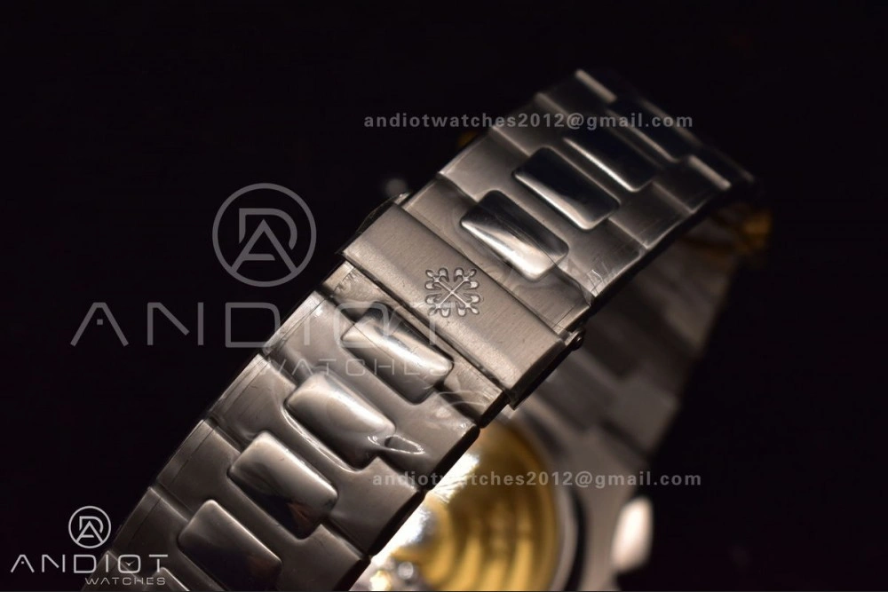 Soft Nautilus Chrono Date 5980 SS SS Wht Stk PPF A7750 Mod 435