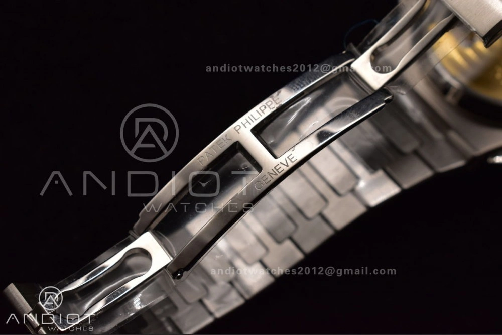 Soft Nautilus Chrono Date 5980 SS SS Wht Stk PPF A7750 Mod 435