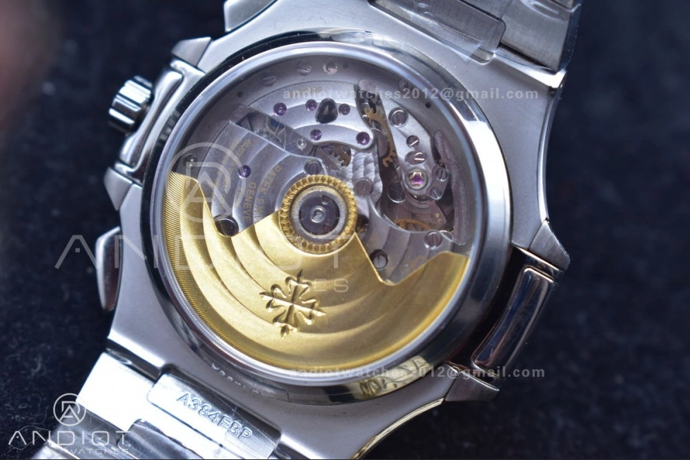 Soft Nautilus Chrono Date 5980 SS SS Wht Stk PPF A7750 Mod 435