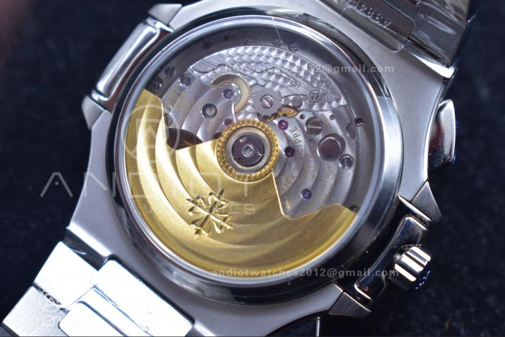 Soft Nautilus Chrono Date 5980 SS SS Wht Stk PPF A7750 Mod 435