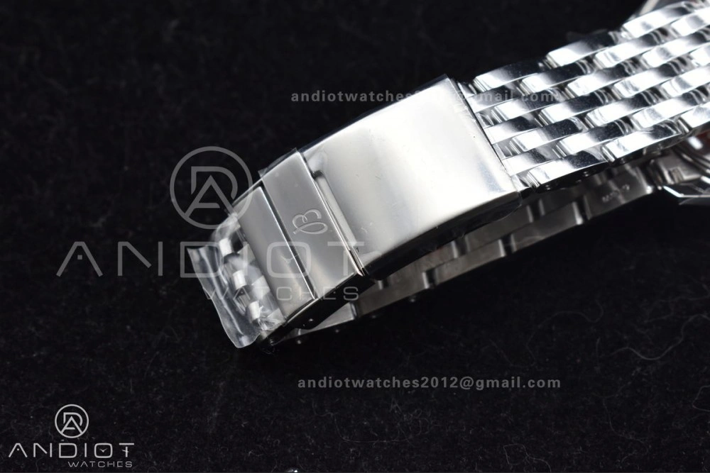 Tailored Navitimer 1 SS V7F 1:1 Best Edition RG Bezel White Dial on SS Bracelet A 923