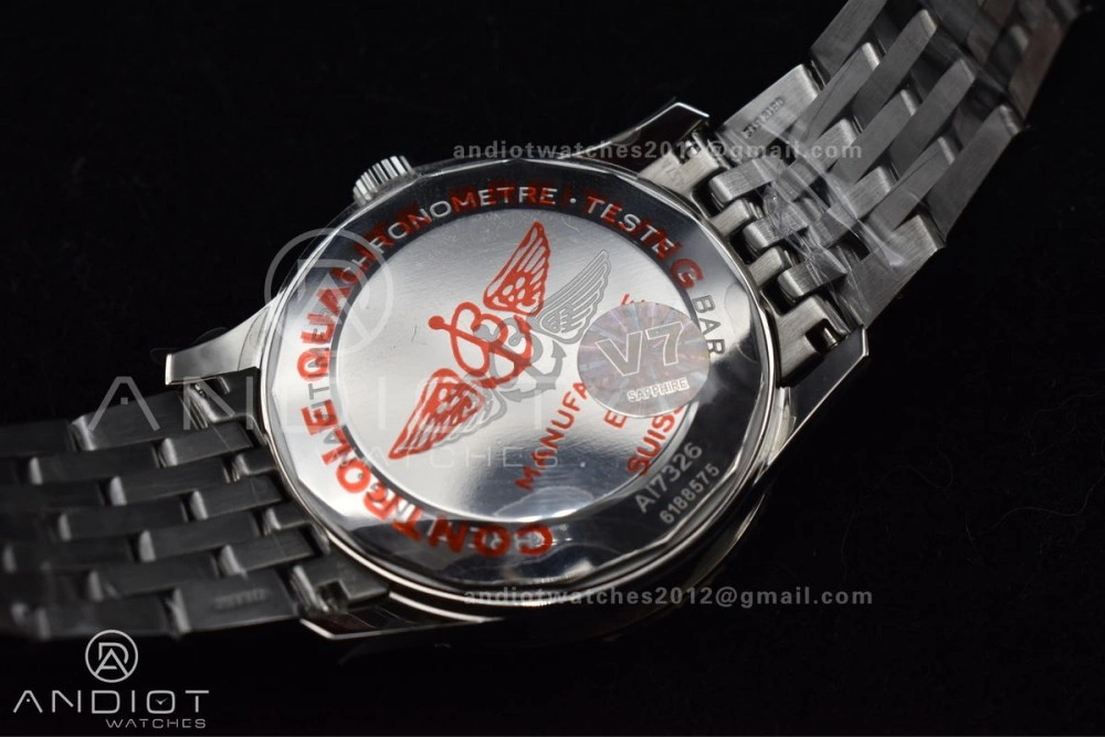 Tailored Navitimer 1 SS V7F 1:1 Best Edition RG Bezel White Dial on SS Bracelet A 923