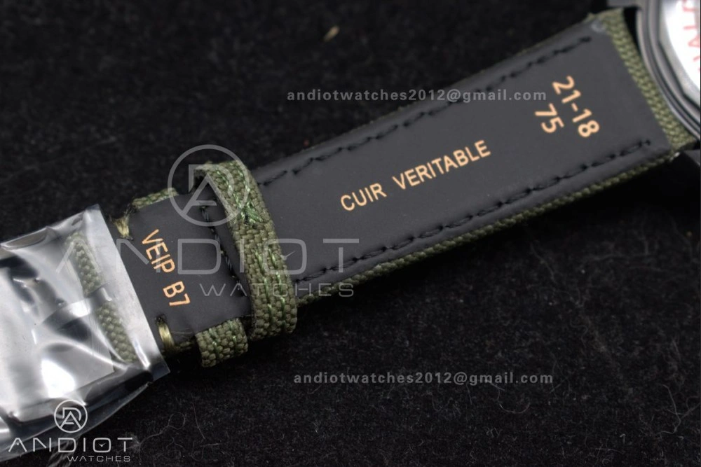 Elegant Navitimer 8 Automatic 41mm PVD TF 1:1 Best Edition Green Dial on Green Nylon Strap A 190