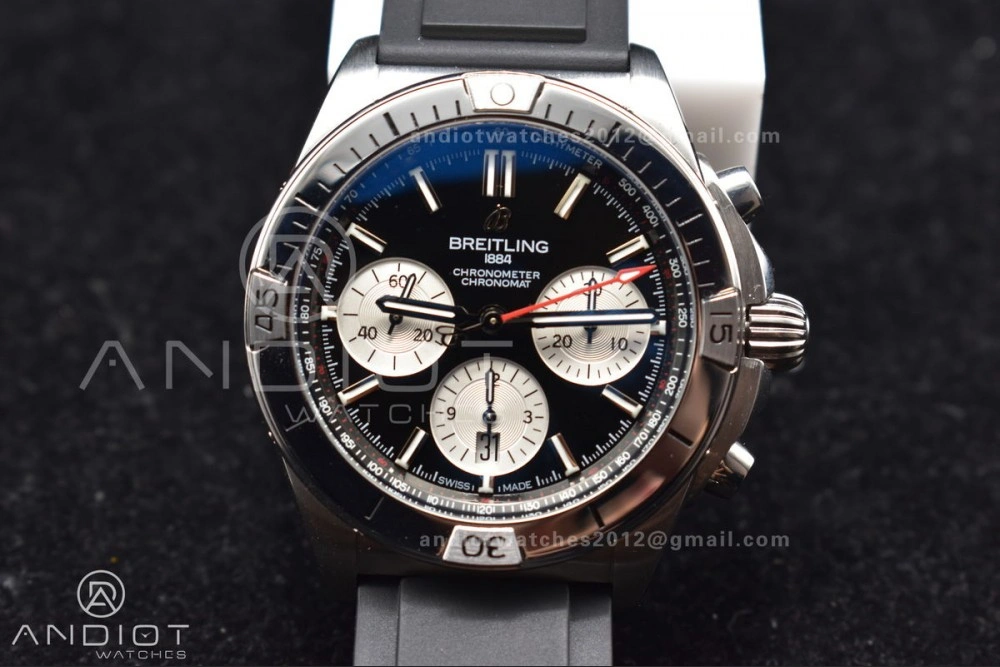 Comfortable Navitimer B01 Chrono 43mm 1:1 Best Version SS LE L-Black Wht BLS A 427