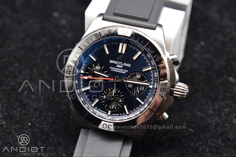 Navitimer B01 Chrono 43mm 1:1 Best Version SS LE L-Blue Blk BLS A MoistureWicking 219