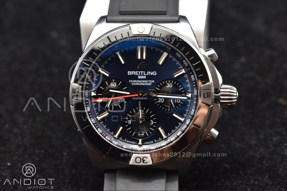 Navitimer B01 Chrono 43mm 1:1 Best Version SS LE L-Blue Blk BLS A Trendsetting 438