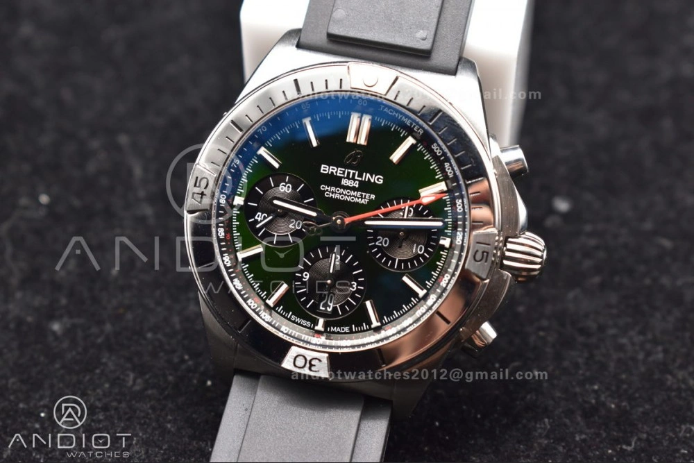 FlexibleFit Navitimer B01 Chrono 43mm 1:1 Best Version SS LE L-Green Blk BLS A 430
