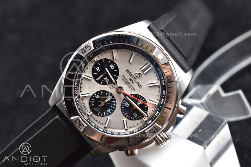 Tailored Navitimer B01 Chrono 43mm 1:1 Best Version SS LE L-Silver Blk BLS A 433