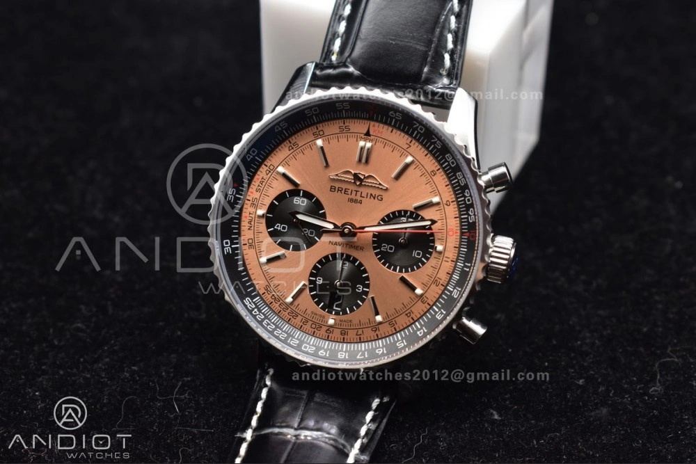 SmartChoice Navitimer Chrono 43mm 1:1 Best Version SS LE L-Orange Blk BLS A 184