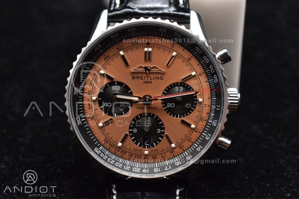 SmartChoice Navitimer Chrono 43mm 1:1 Best Version SS LE L-Orange Blk BLS A 184