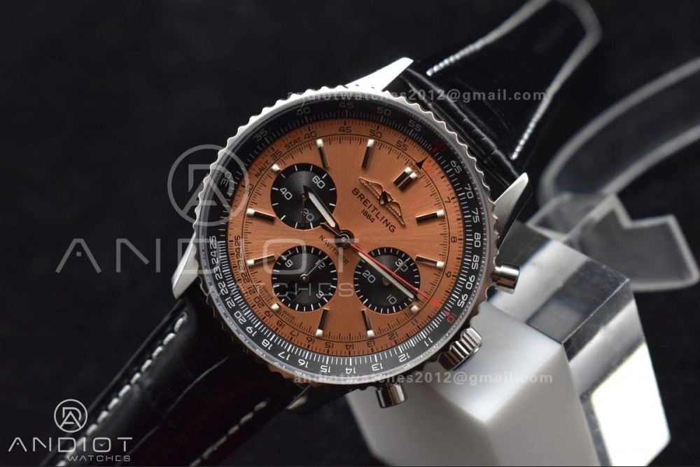 SmartChoice Navitimer Chrono 43mm 1:1 Best Version SS LE L-Orange Blk BLS A 184