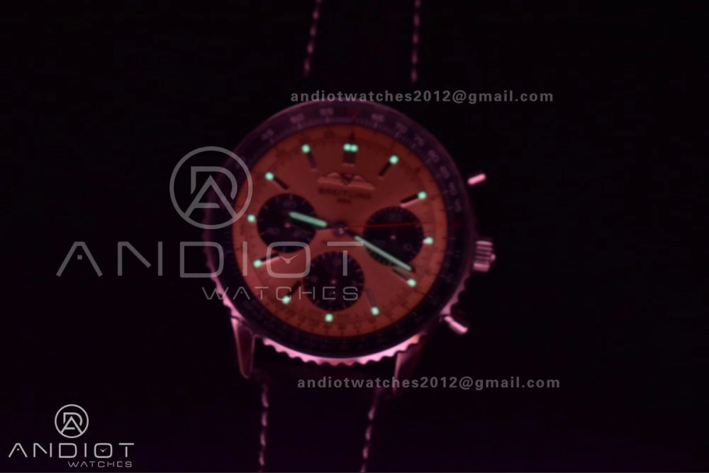 SmartChoice Navitimer Chrono 43mm 1:1 Best Version SS LE L-Orange Blk BLS A 184