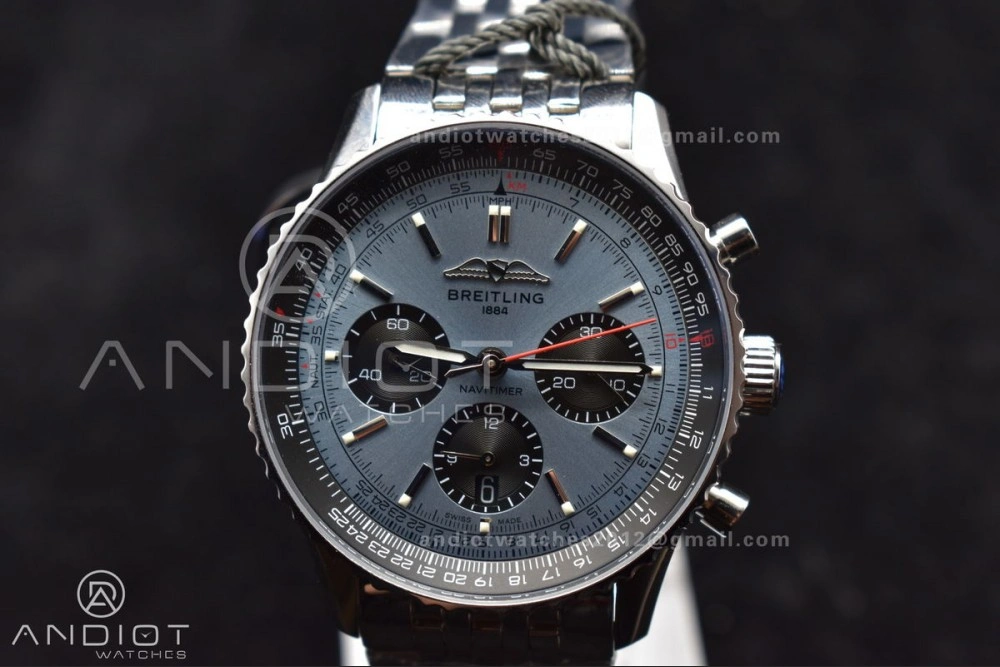 UrbanChic Navitimer SS 43mm BLS 1:1 Best Edition Blue Dial on SS Bracelet A 160