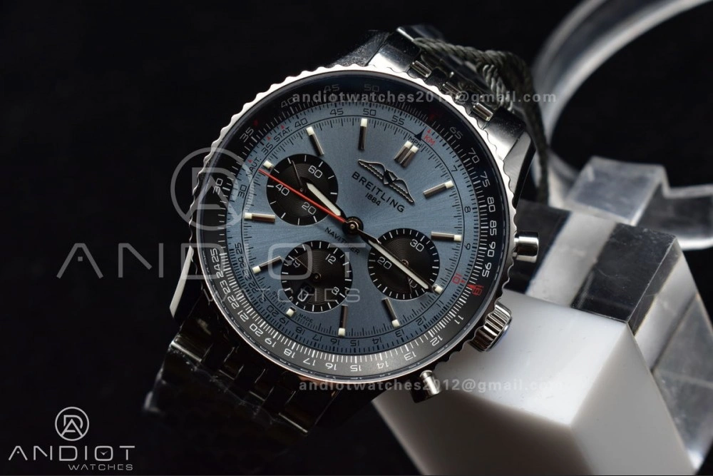 UrbanChic Navitimer SS 43mm BLS 1:1 Best Edition Blue Dial on SS Bracelet A 160