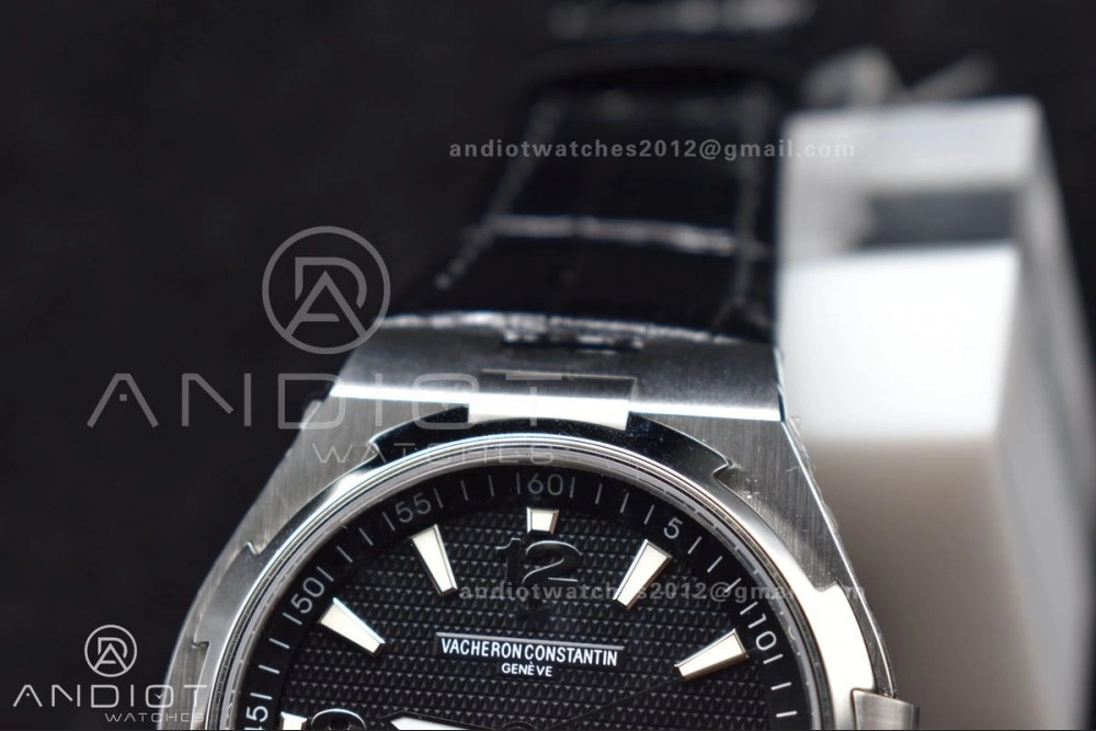 Overseas SS 8F Maker Black Dial on Black Rubber Strap GoodFit 932