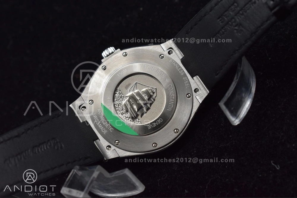 Overseas SS 8F Maker Black Dial on Black Rubber Strap GoodFit 932