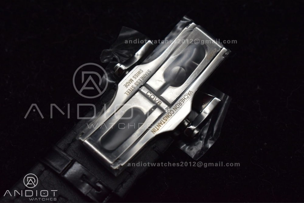 Overseas SS 8F Maker Black Dial on Black Rubber Strap GoodFit 932