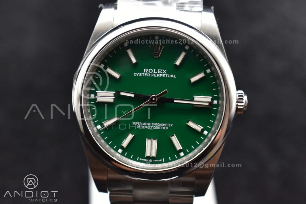 Affordable Oyster Perpetual 124300 41mm Clean 1:1 Best Edition 904L Steel Green Dial VR 934