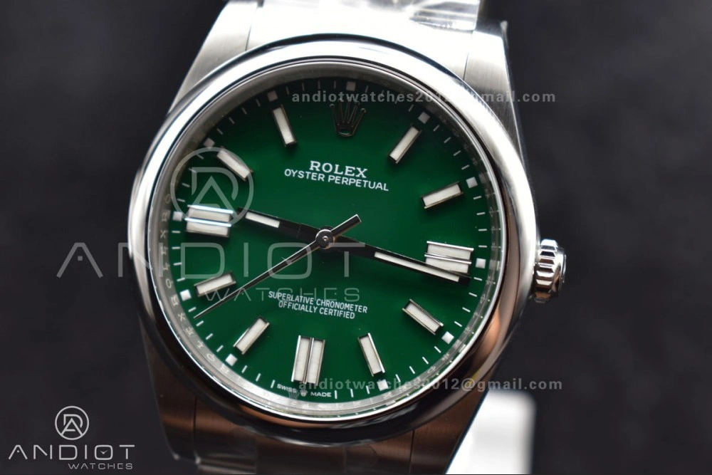 Affordable Oyster Perpetual 124300 41mm Clean 1:1 Best Edition 904L Steel Green Dial VR 934