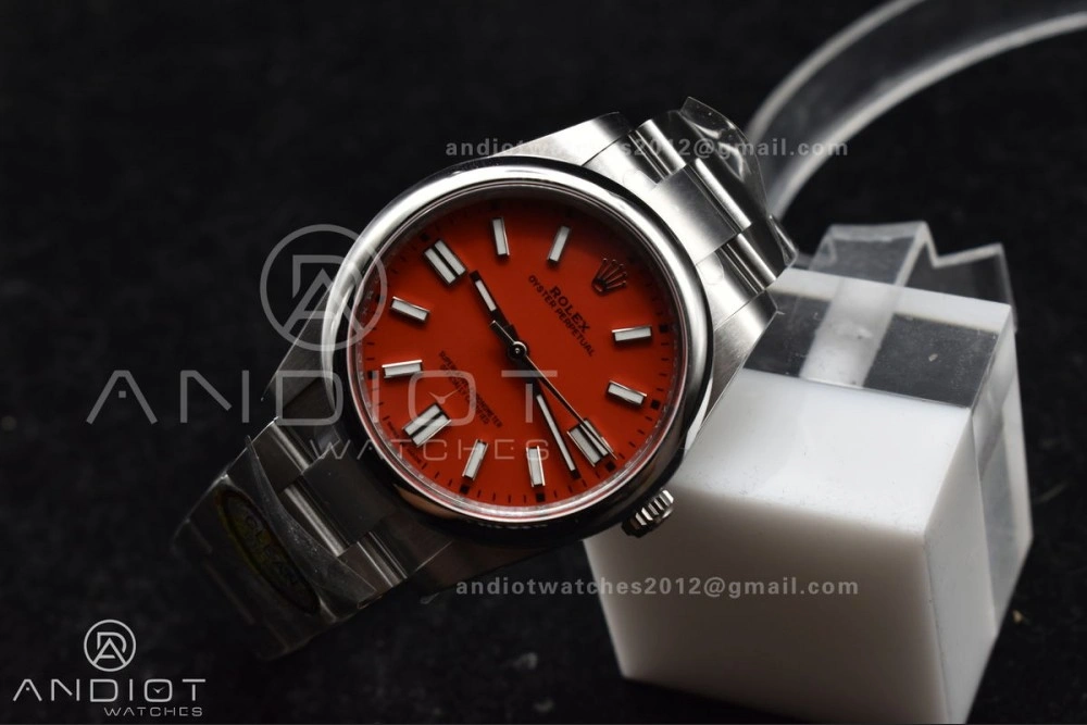 Oyster Perpetual 124300 41mm Clean 1:1 Best Edition 904L Steel Red Dial VR Versatile 938