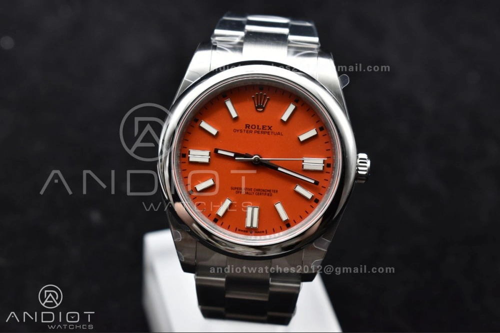Oyster Perpetual 124300 41mm DIWF 1:1 Best Edition 904L Steel Orange Dial A Popular 946