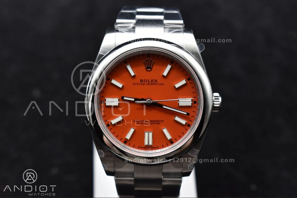 Oyster Perpetual 124300 41mm DIWF 1:1 Best Edition 904L Steel Orange Dial A Popular 946