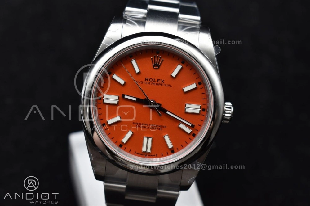Oyster Perpetual 124300 41mm DIWF 1:1 Best Edition 904L Steel Orange Dial A Popular 946